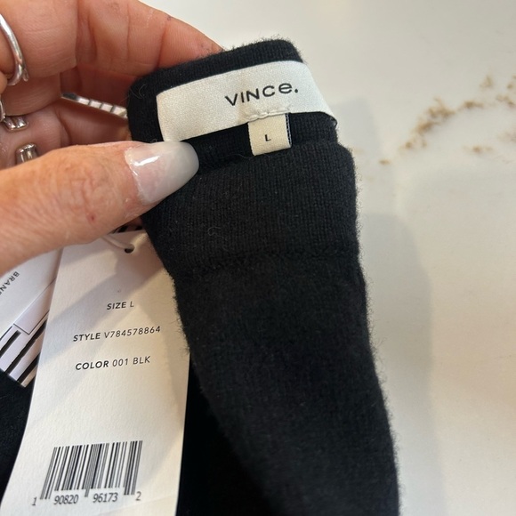 Vince Black knit wool Pants NWT size L - Picture 3 of 5